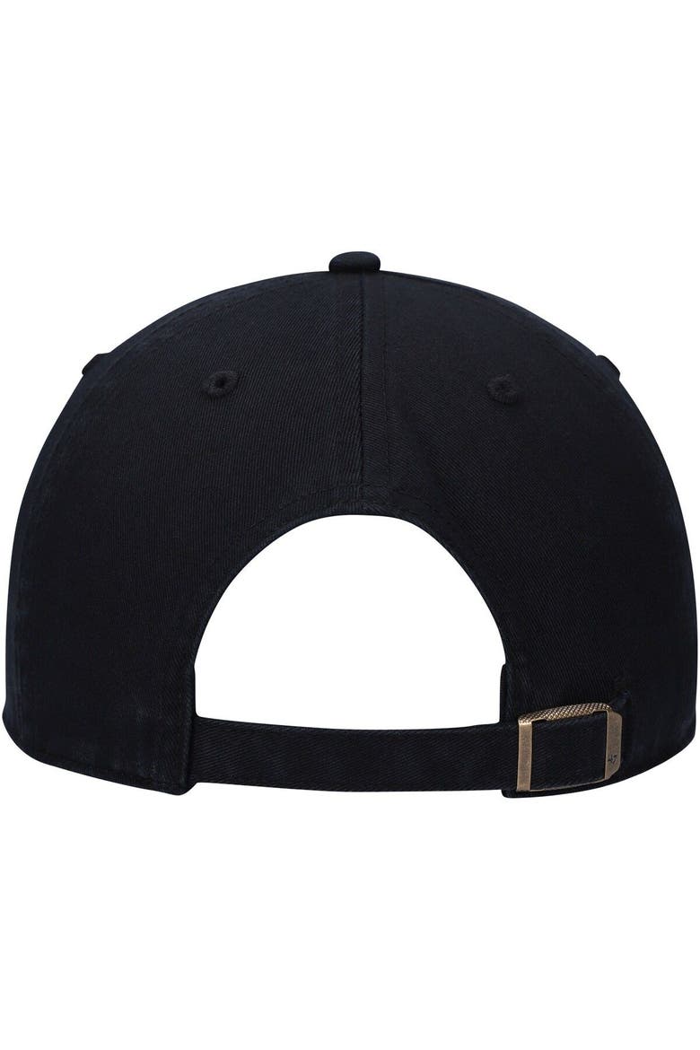 Men's '47 Black Pittsburgh Pirates Logo Cooperstown Collection Clean Up Adjustable Hat, Alternate, color, Black