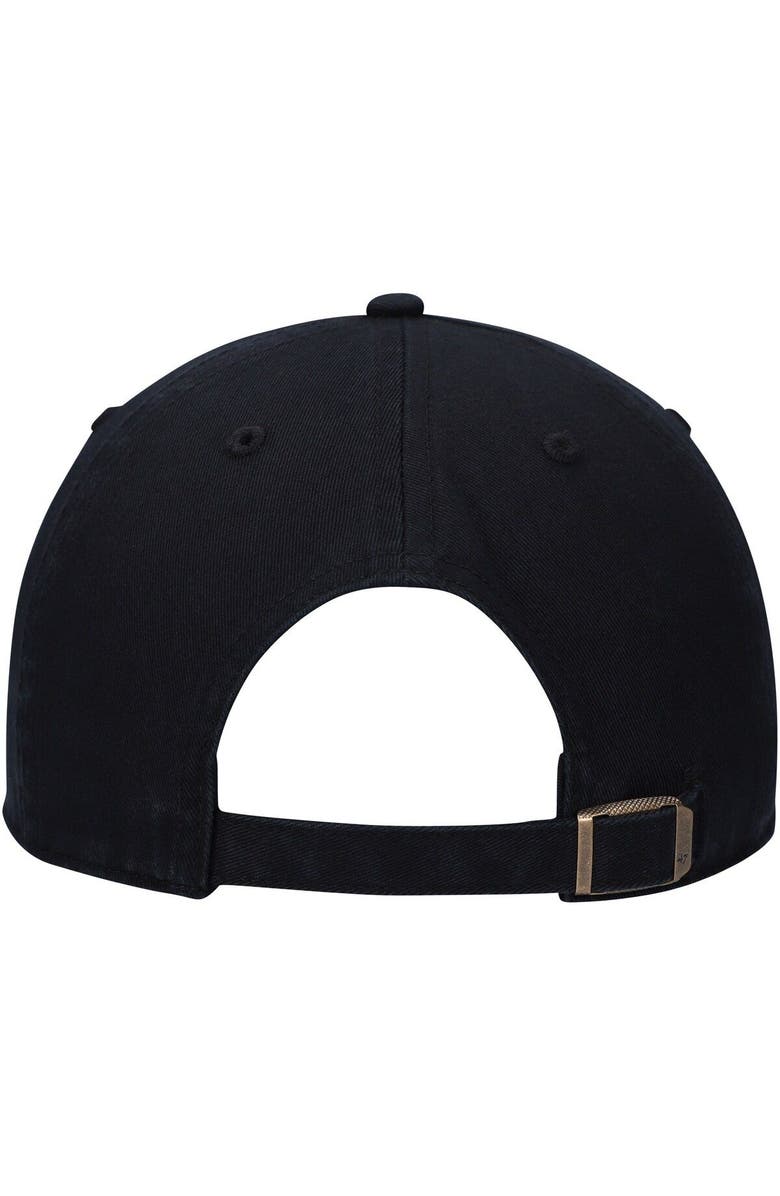 '47 Men's '47 Black Pittsburgh Pirates Logo Cooperstown Collection Clean Up Adjustable Hat, Alternate, color, Black