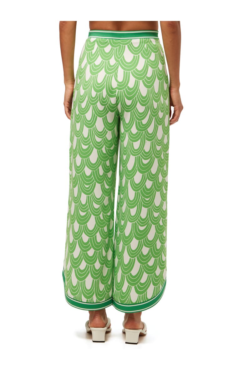 Trina Turk Overhead Printed  Ankle Length Pant, Alternate, color, Grass Court Green/Whitewash