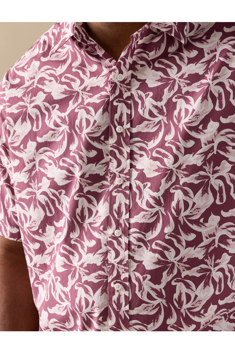 Big & Tall Floral Sport Shirt V3, Alternate, color, ROSE BROWN
