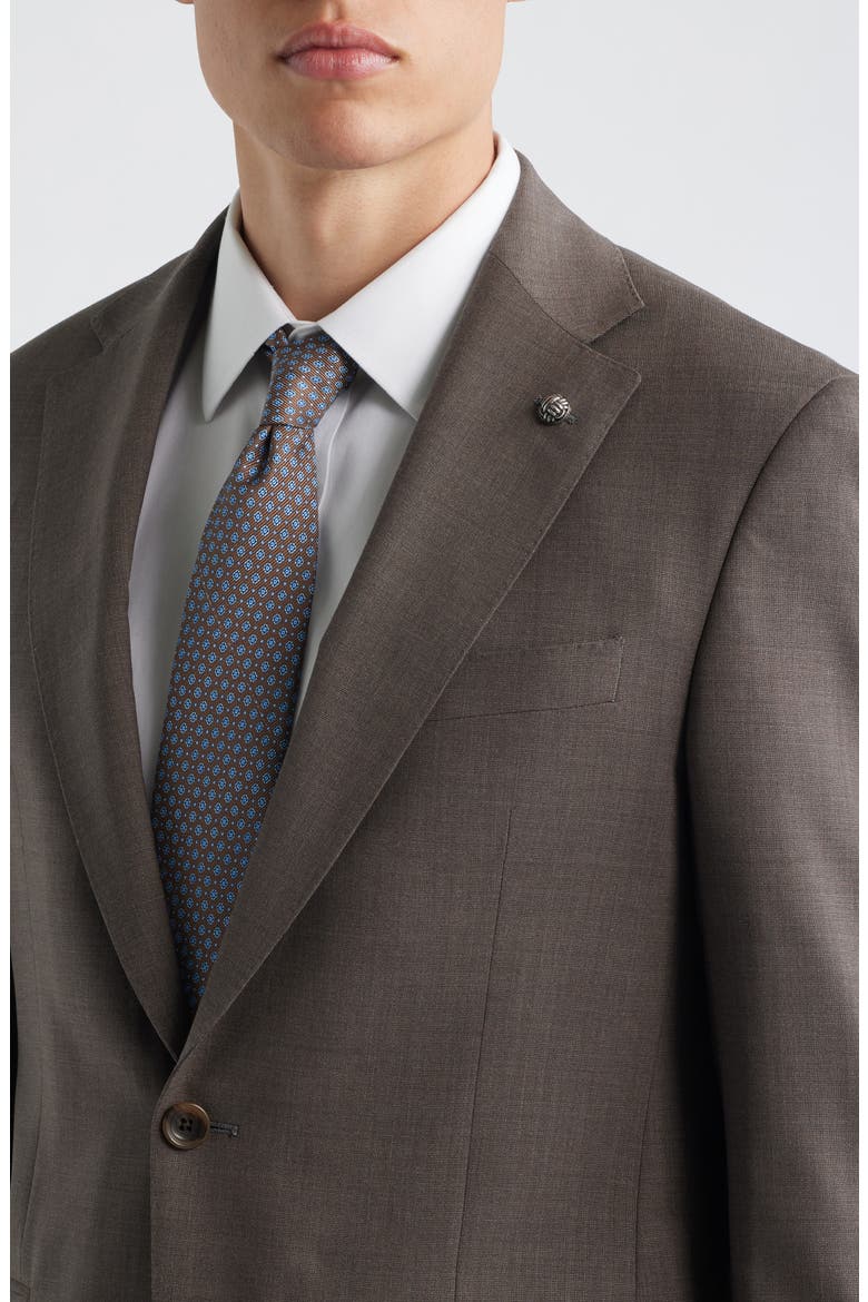 Esprit Tobacco Brown Stretch Wool Suit, Alternate, color, TOBACCO