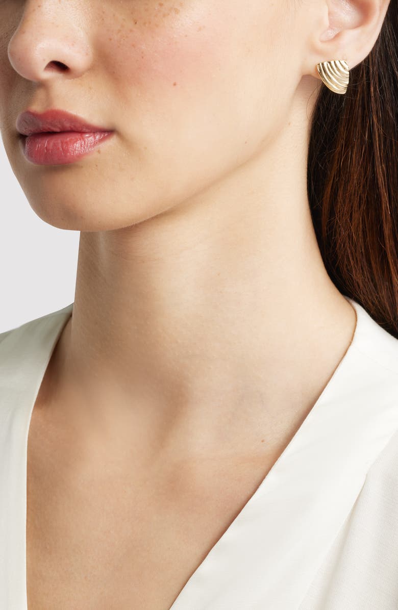 Nordstrom Textured Stud Earrings, Alternate, color, Gold