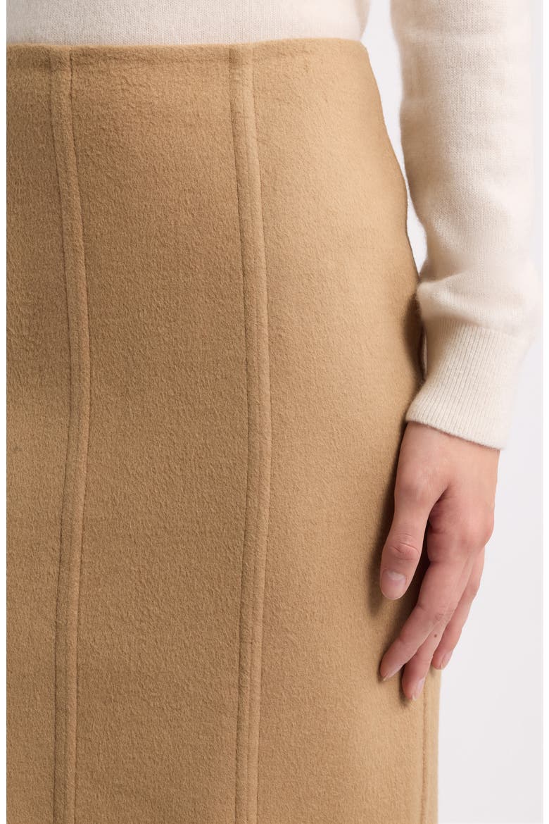 Midi Pencil Skirt, Alternate, color, CAMEL BEIGE