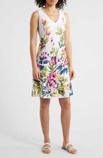 Tommy Bahama Darcy Verde Blooms Sleeveless Knit Minidress