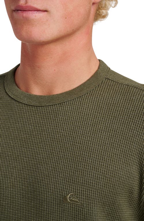 Quiksilver Nelson Long Sleeve Thermal Cotton Blend Pullover In Green