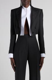 TOM FORD Double Breasted Crop Tuxedo Jacket