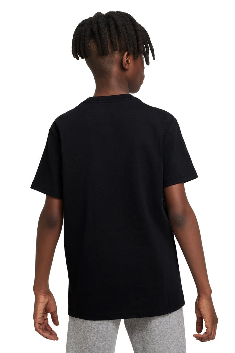 Kids' Sportswear Cotton Graphic T-Shirt, Alternate, color, BLACK