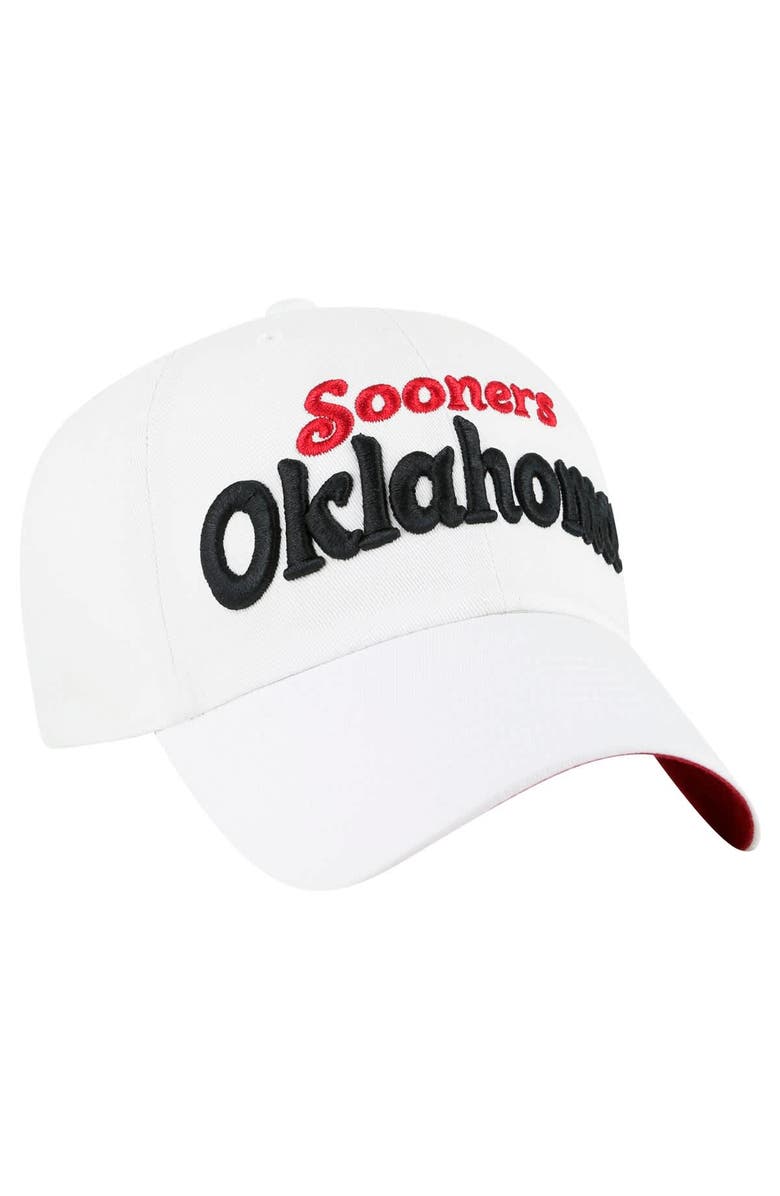 '47 Women's '47 White Oklahoma Sooners Pensacola Clean Up Adjustable Hat, Alternate, color, 