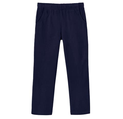 Baby Girls UPF 50+ Soft 100% Cotton Jersey Pocket Pants