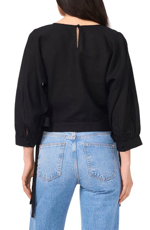 1.state Side Tie Top In Rich Black