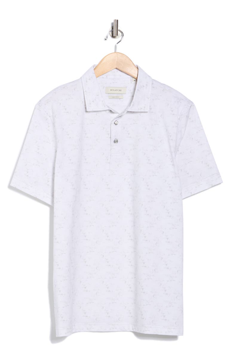 Bugatchi Victor Short Sleeve 8-Way Stretch OoohCotton<sup>®</sup> Knit Polo, Alternate, color, Platinum