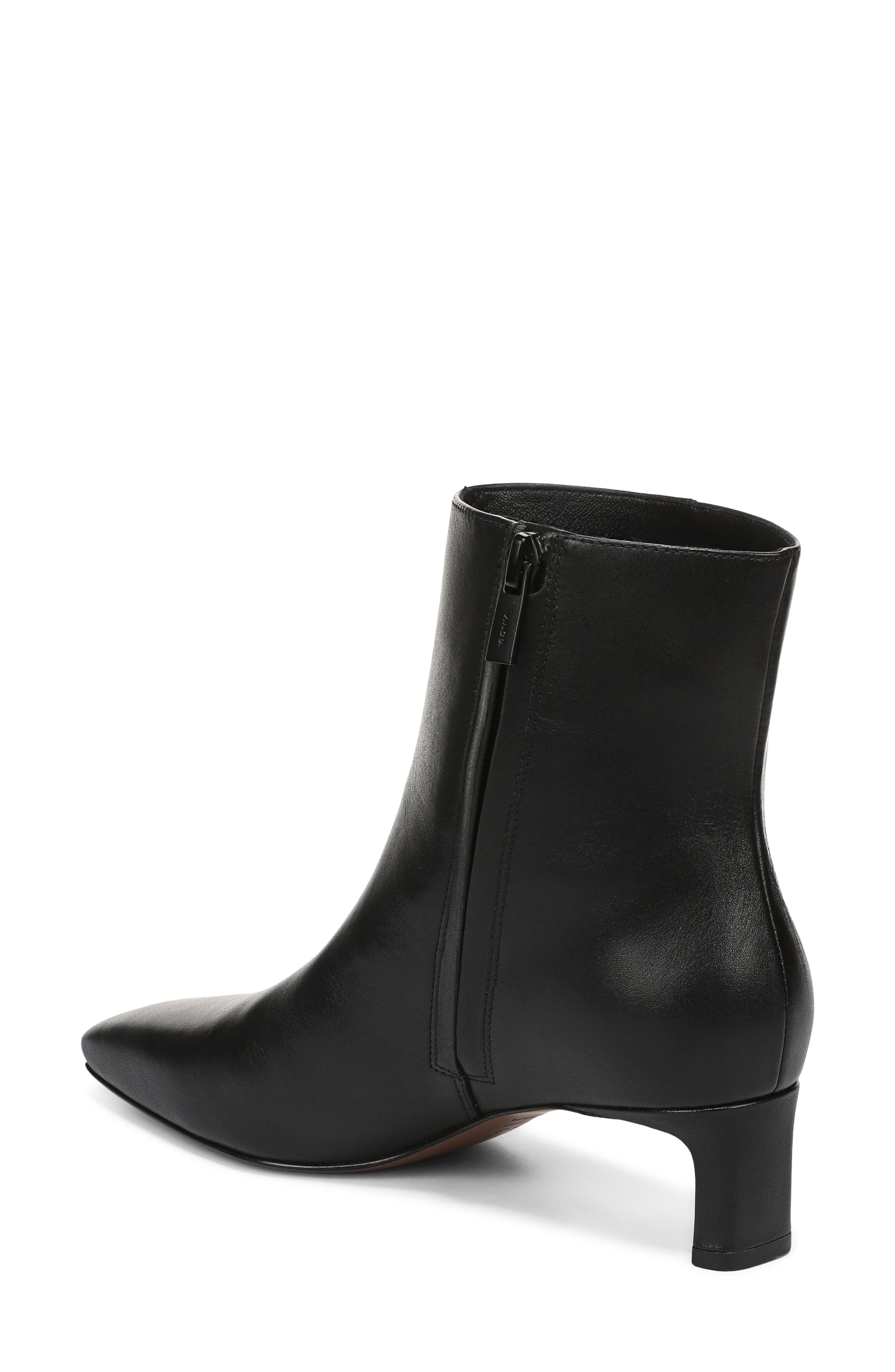 Lilith Leather Bootie, Alternate, color, BLACK