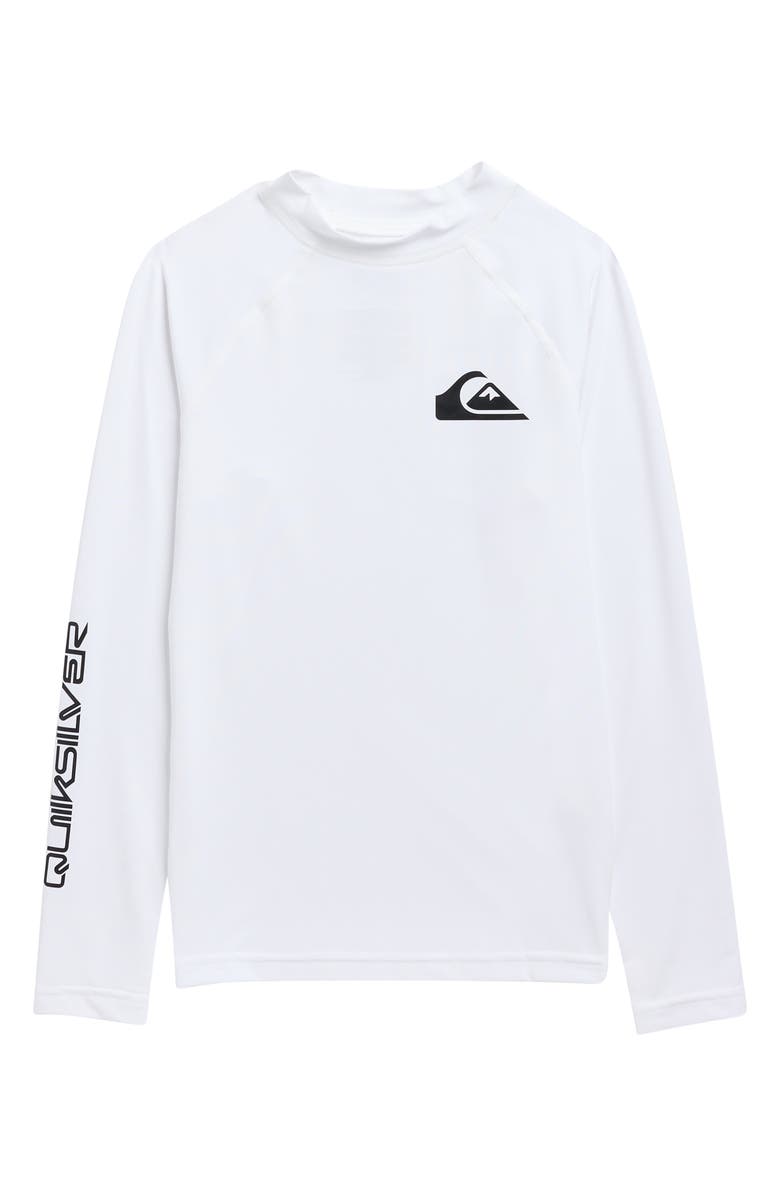 Quiksilver Kids' Everyday UPF 50 Long Sleeve Rashguard, Main, color, White