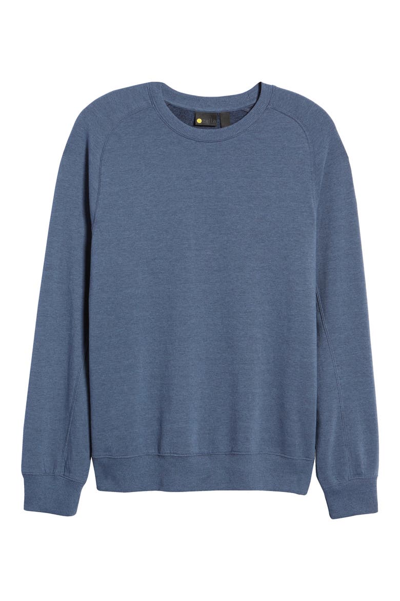 Crewneck Fleece Sweatshirt, Alternate, color, BLUE BLUR MELANGE