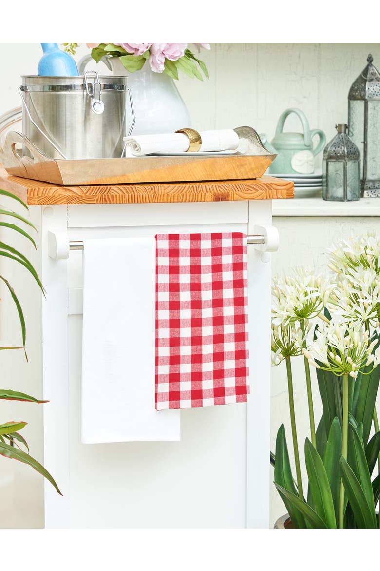 Ashford Red Cotton Kitchen Towel, Alternate, color, Red