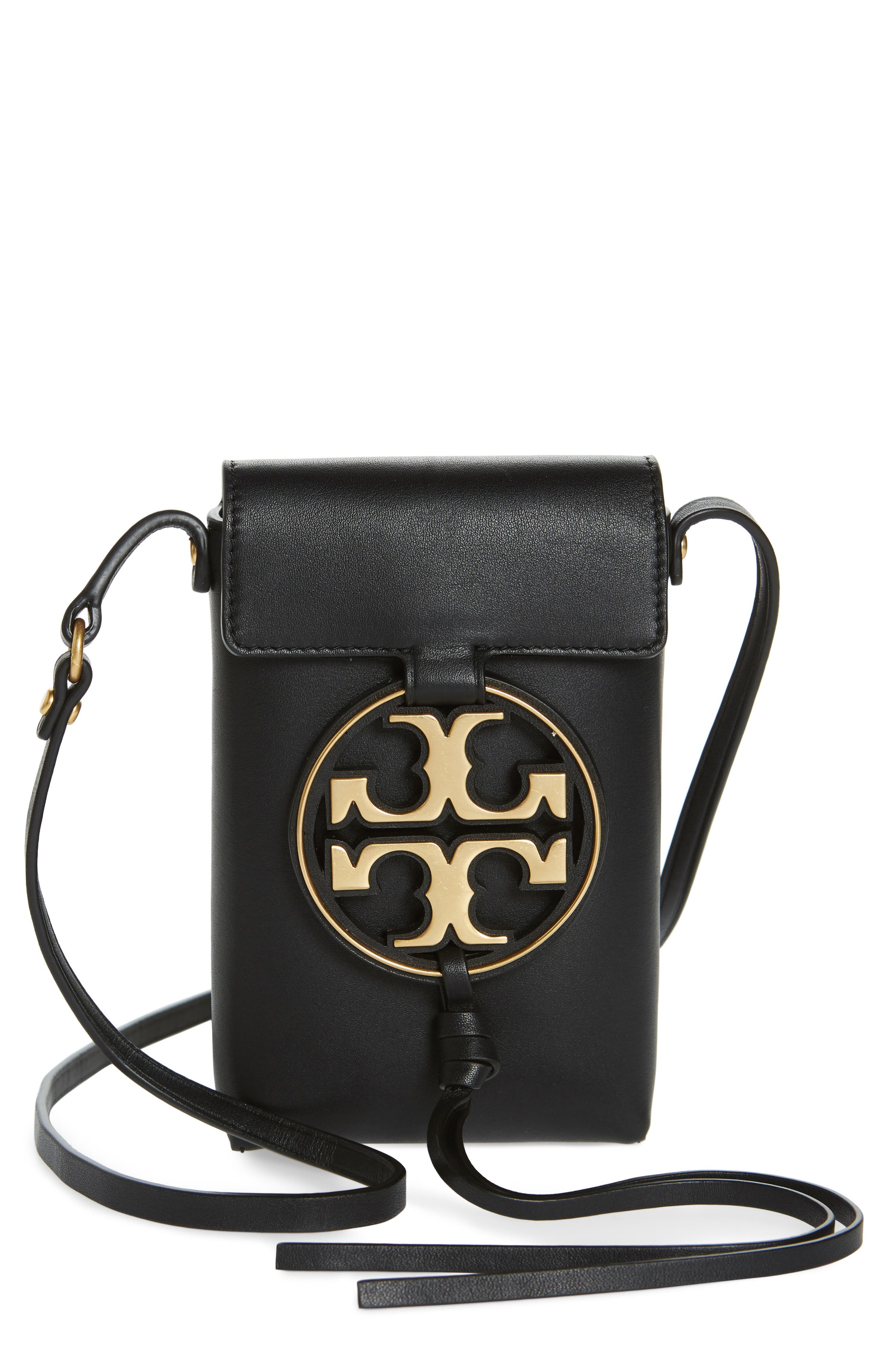 Tory Burch Miller Leather Phone Crossbody Bag, Main, color, 