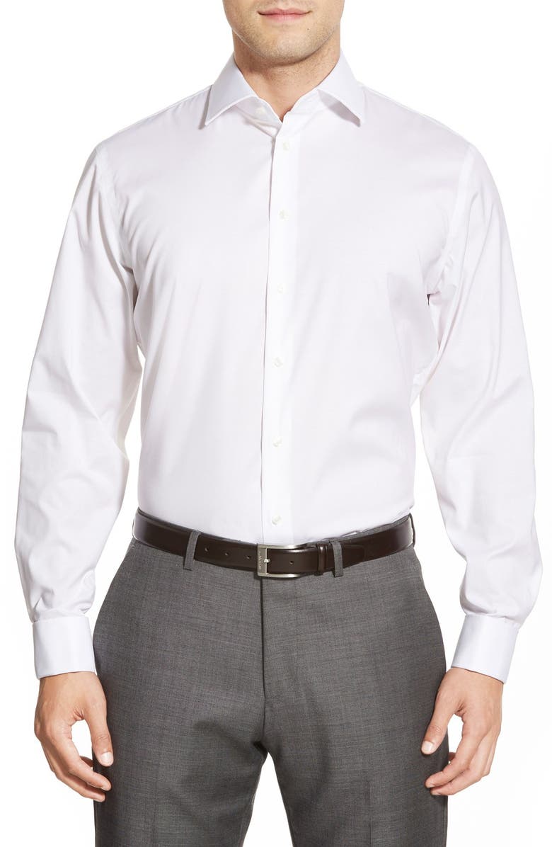 Calibrate Trim Fit Non-Iron French Cuff Dress Shirt, Alternate, color,