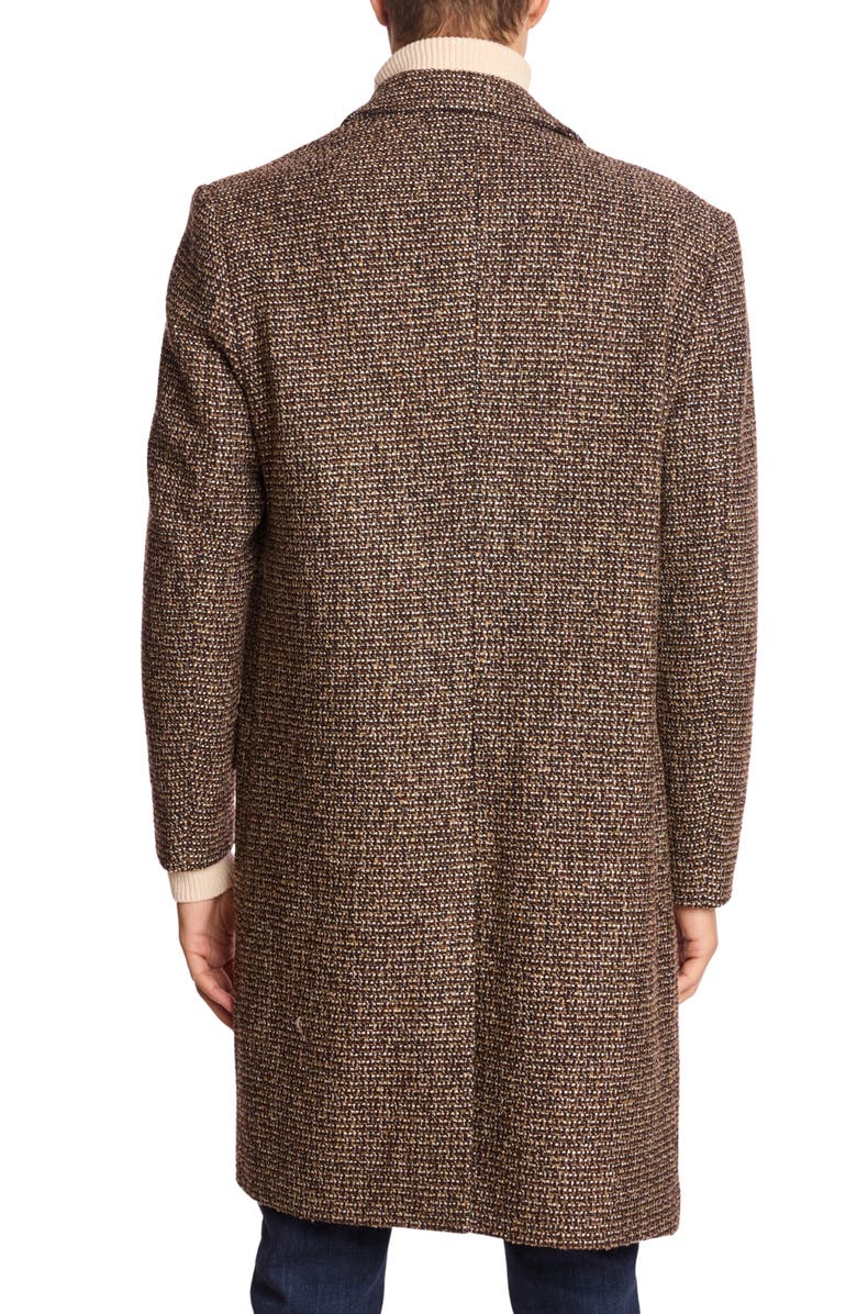 PAISLEY & GRAY Overcoat, Alternate, color, Brown Army White
