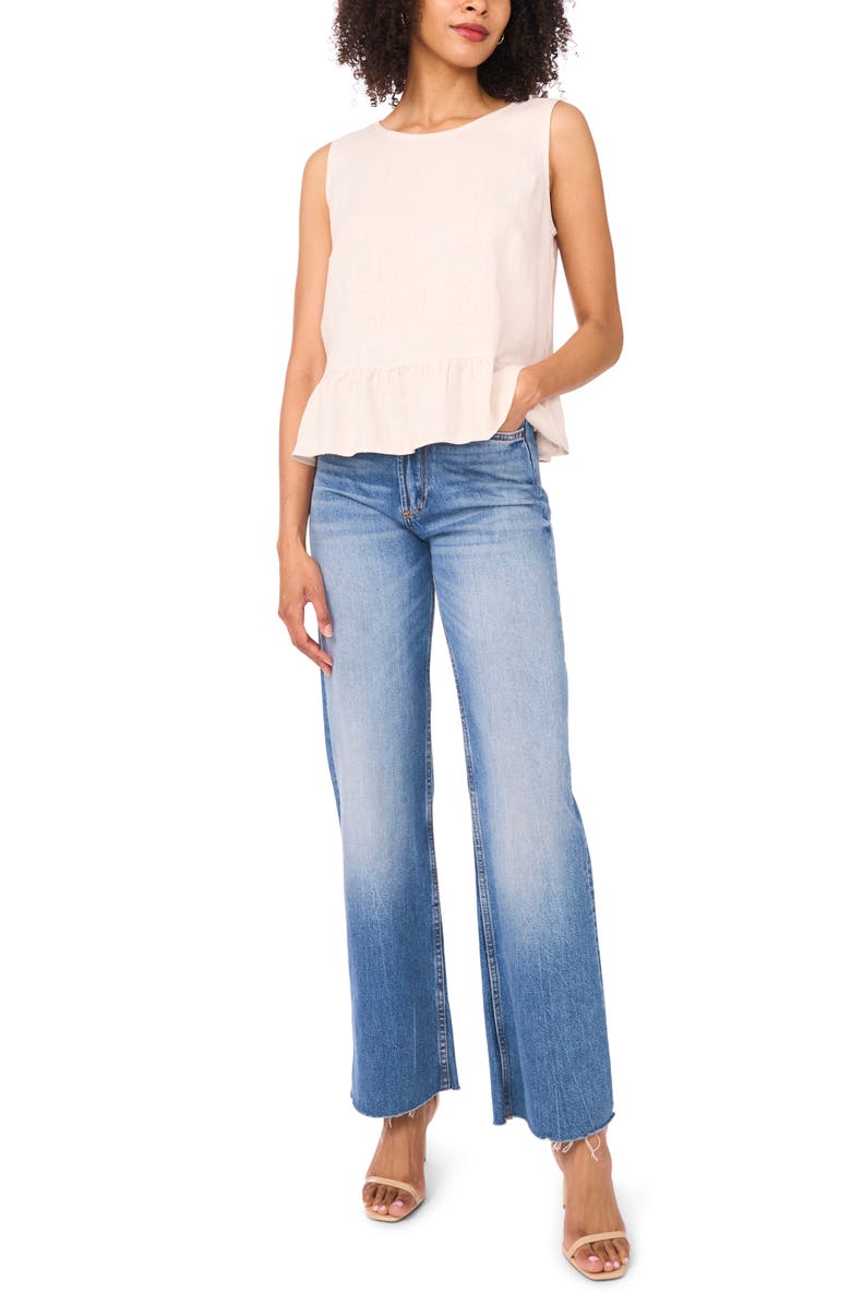 Vince Camuto Sleeveless Peplum Top, Alternate, color,
