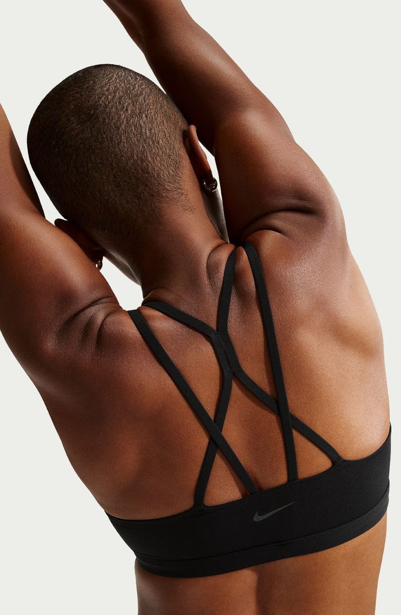 Nike Zenvy Strappy Light-Support Padded Sports Bra, Alternate, color, Black/ Grey