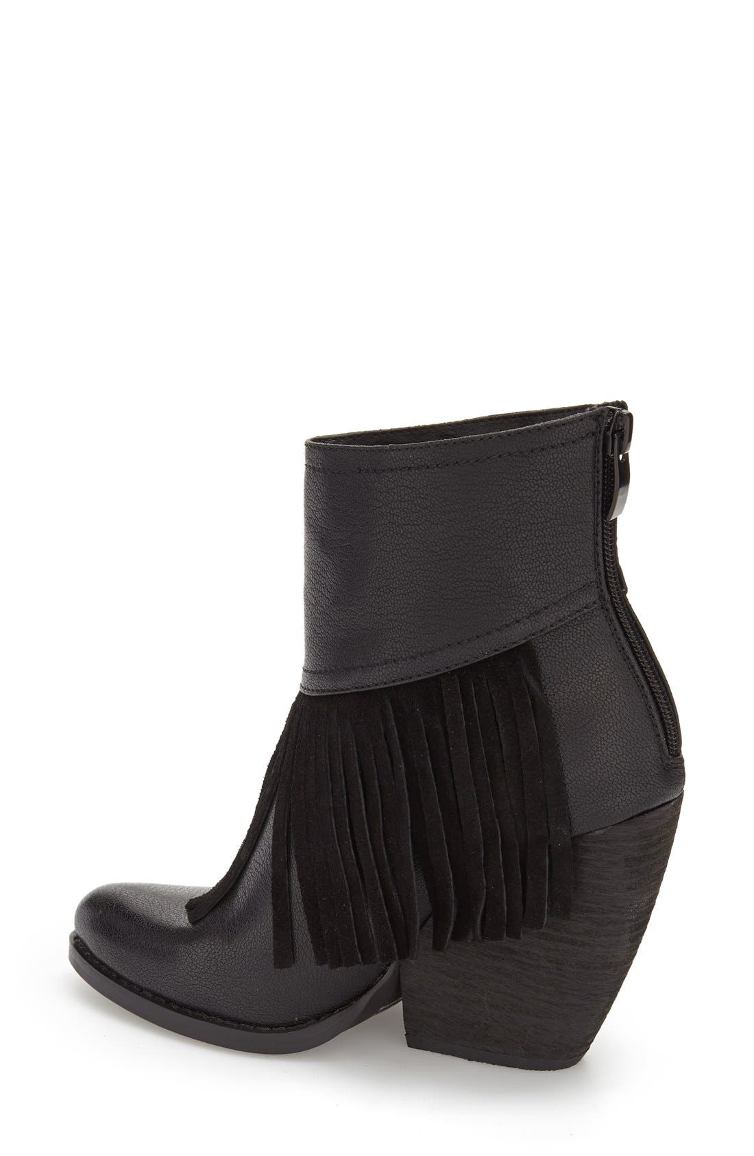 Very Volatile 'Khloe' Fringe Demi Wedge Boot, Alternate, color, 