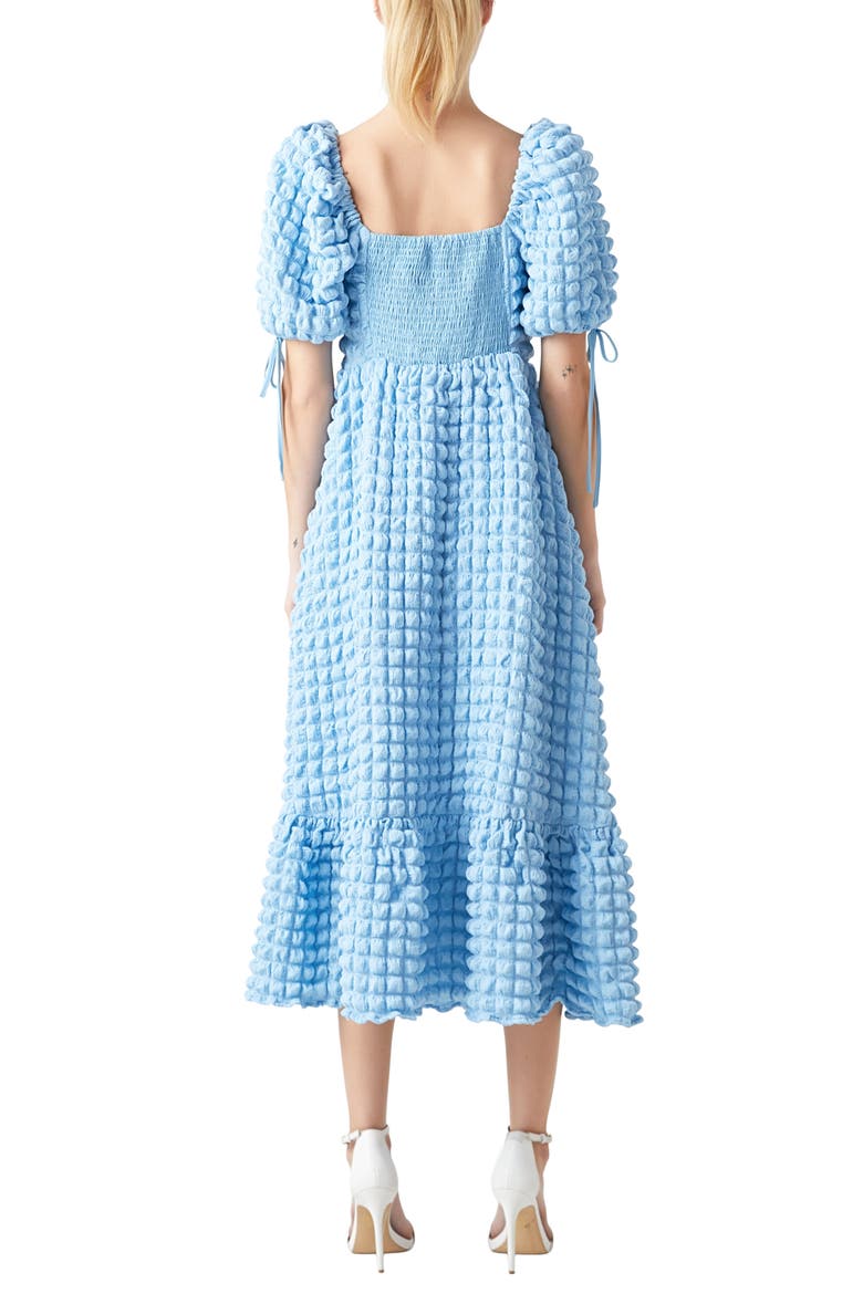 Texture Puff Sleeve Maxi Dress, Alternate, color, POWDER BLUE