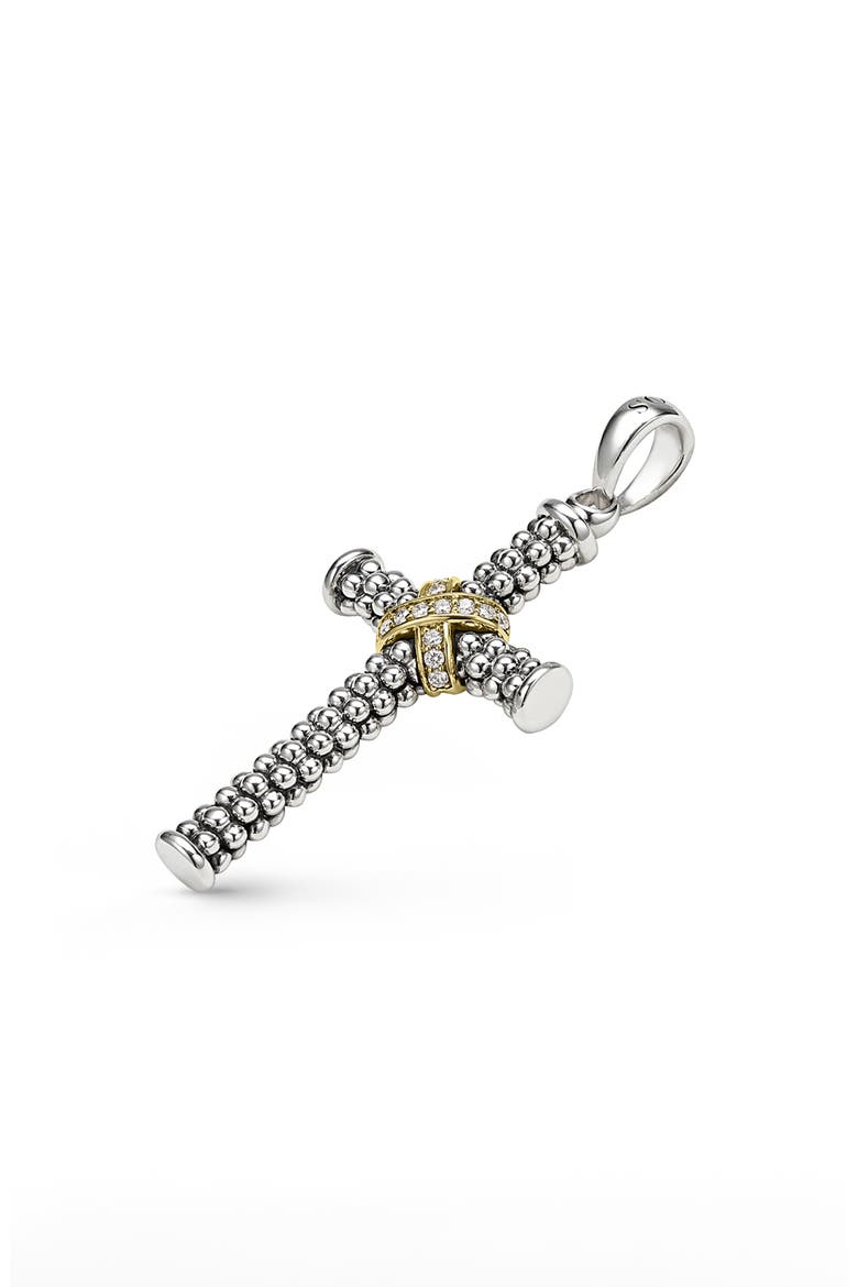 Anthem Diamond Cross Pendant, Alternate, color, SILVER