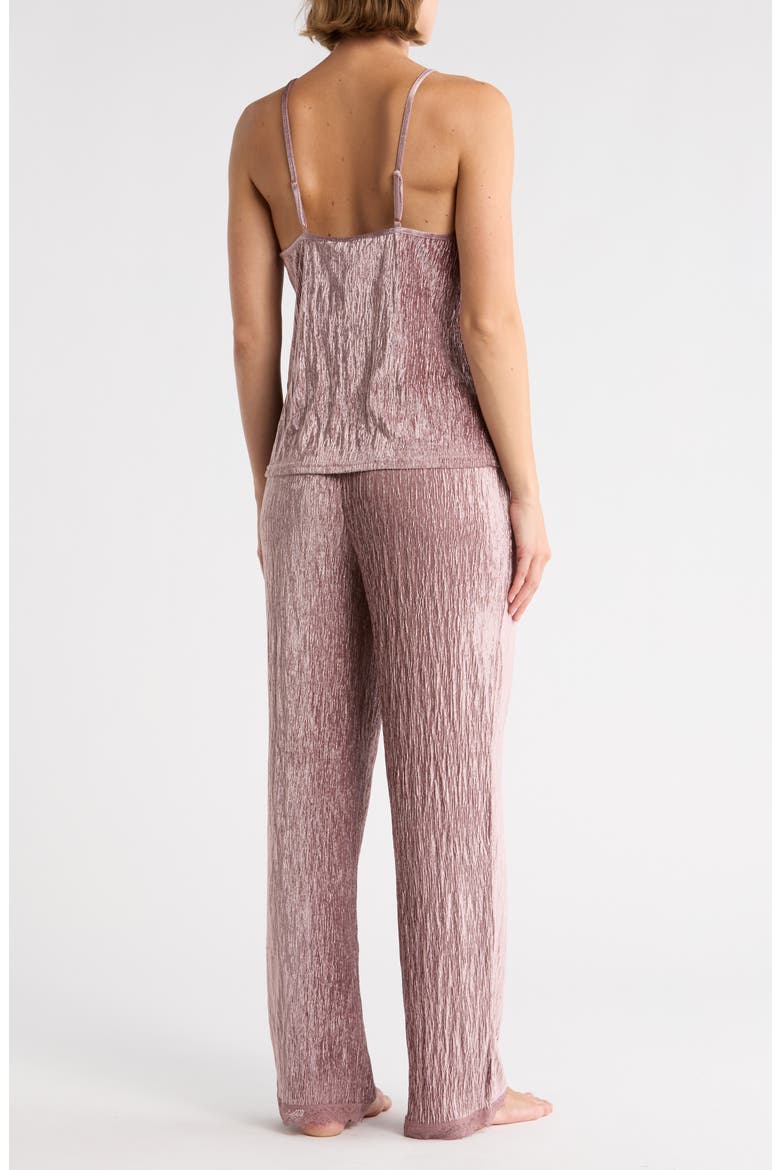 Crinkle Velour Pajamas, Alternate, color, MOCHA SALT