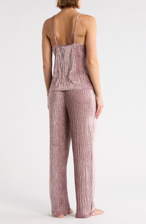Danskin Crinkle Velour Pajamas In Purple