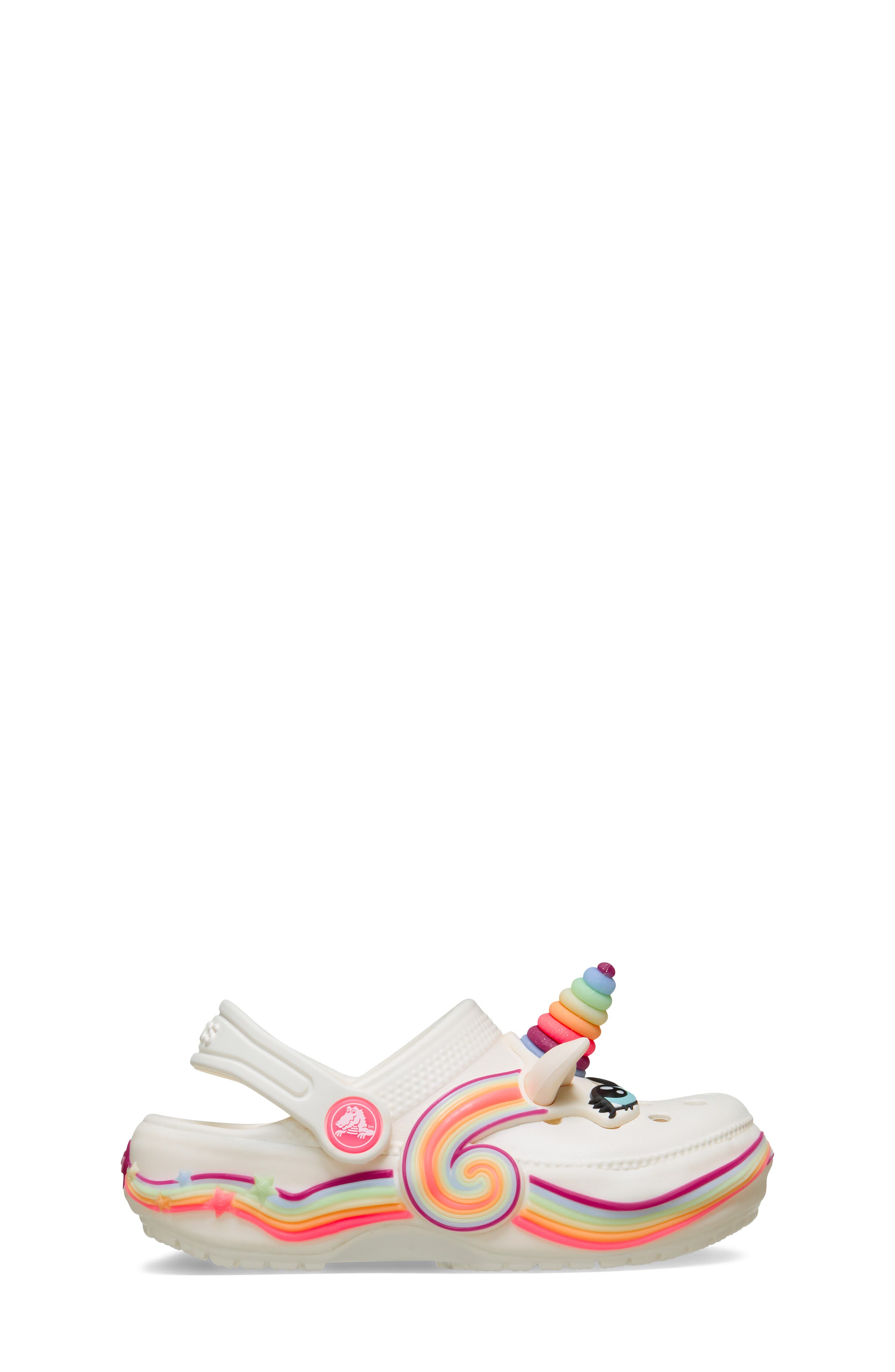 CROCS Kids' Classic Iam Unicorn Lights Clog, Alternate, color, Chalk