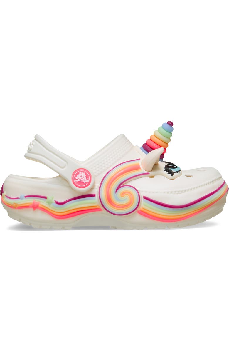 CROCS Kids' Classic Iam Unicorn Lights Clog, Alternate, color, Chalk