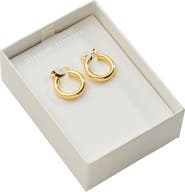 Sterling Forever Rhodium Plated Chunky Tube Hoop Earrings
