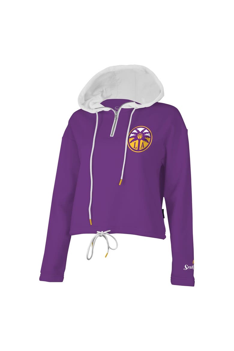 Women's Stadium Essentials Purple Los Angeles Sparks Game Plan Quarter-Zip Hoodie, Alternate, color, Purple