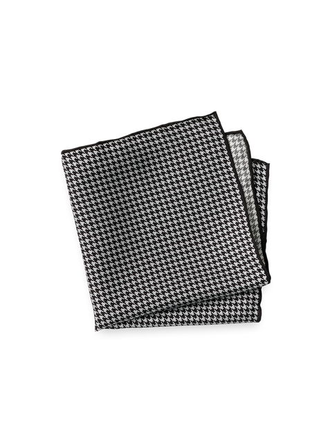 Houndstooth Silk Pocket Square