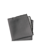 Paul Fredrick Houndstooth Silk Pocket Square