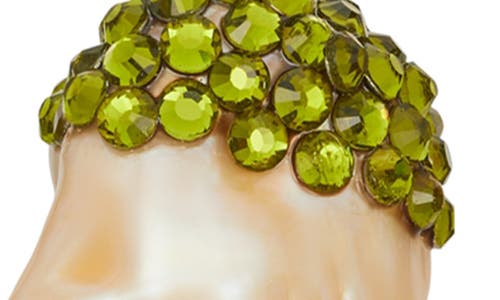 Tory Burch Moondance Crystal And Pearl Drop Earrings In Green