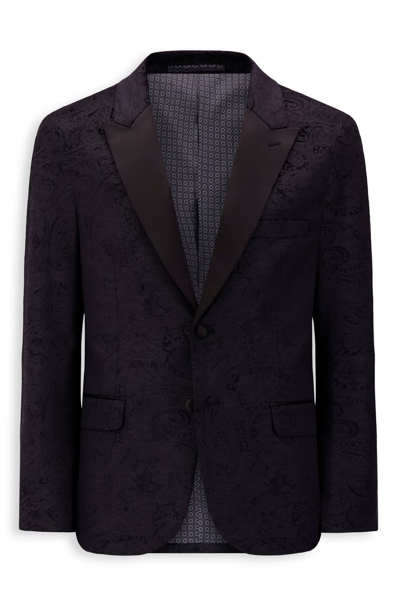 Report Collection Embossed Velvet Sport Coat, Alternate, color, Black