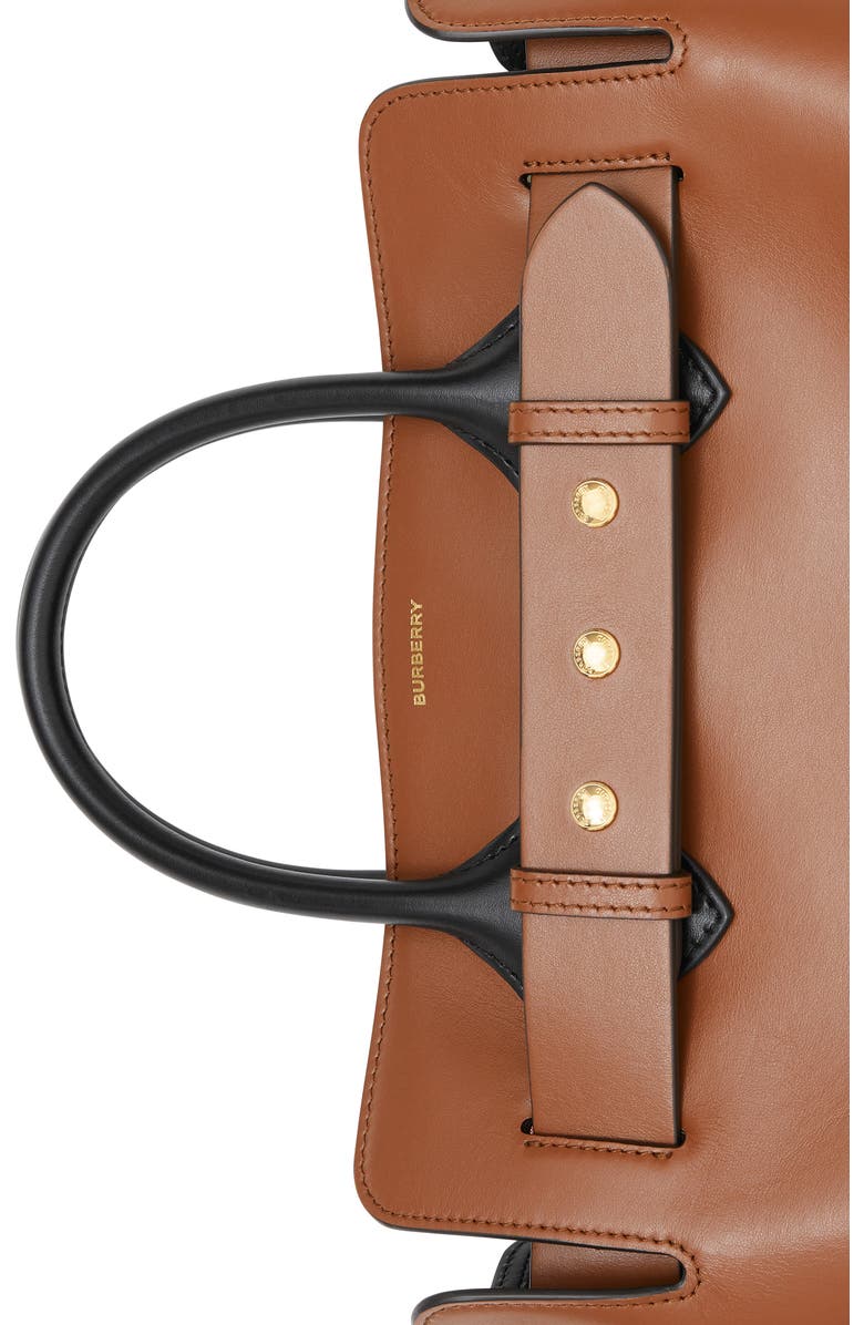 Burberry Small Triple Stud Leather Belt Tote, Alternate, color,