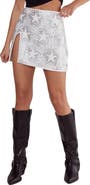 NASTY GAL Star Diamante Detail Split Mini Skirt