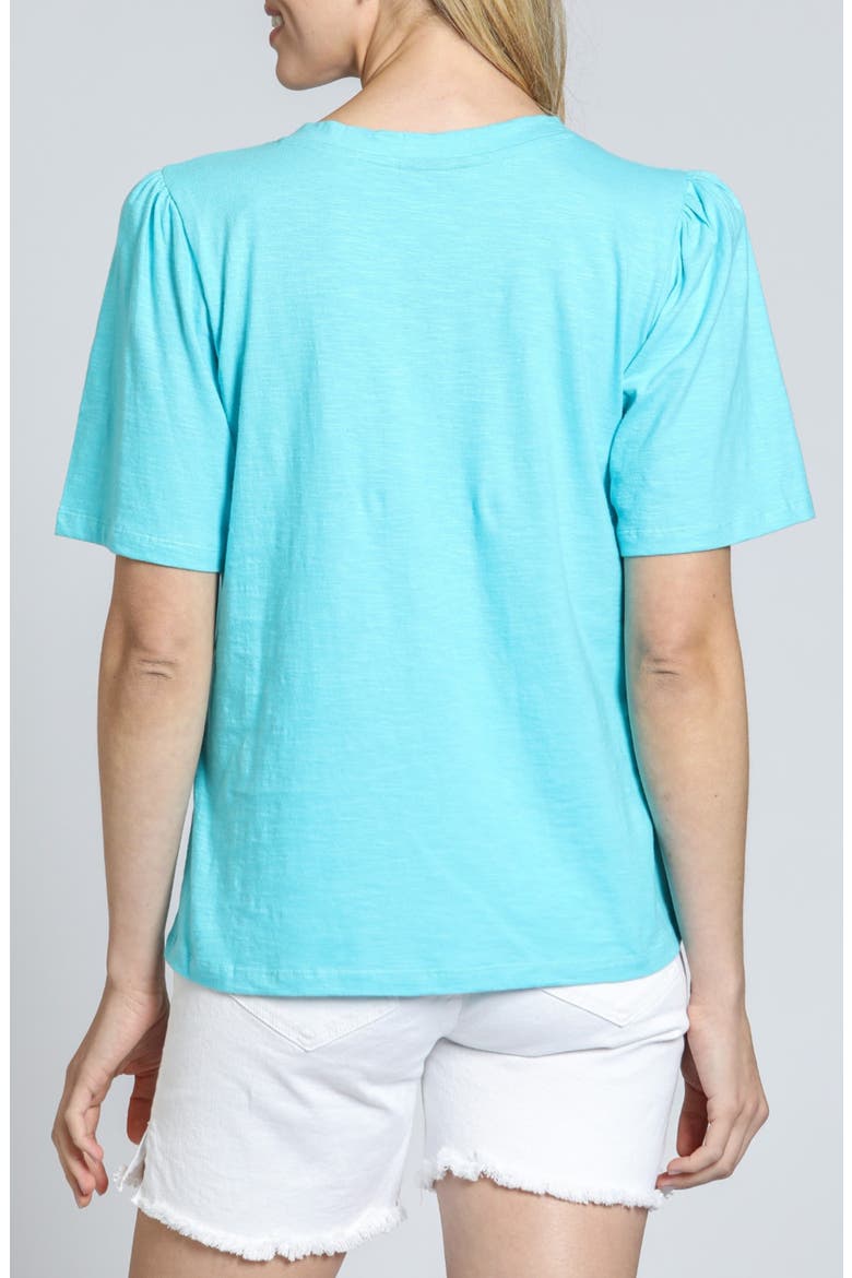 Split Neck T-Shirt, Alternate, color, CAPRI