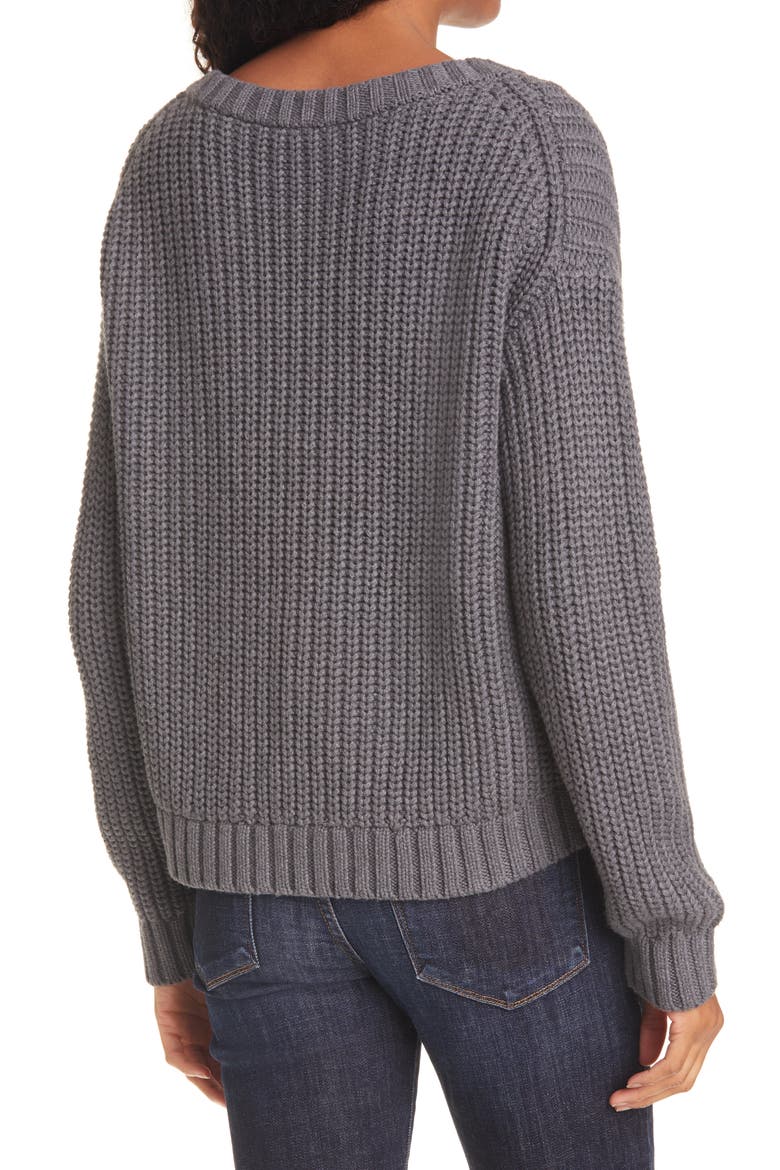 Cotton & Cashmere Sweater, Alternate, color, HEATHER CHARCOAL