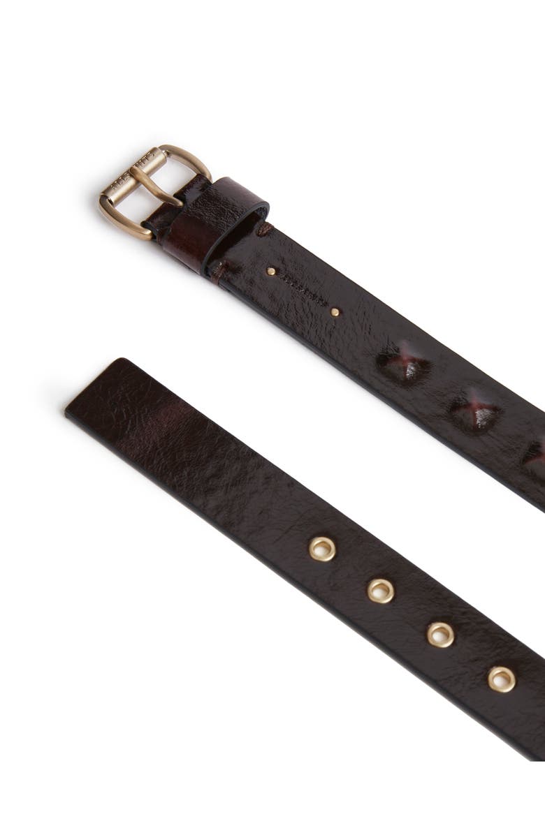 AllSaints Pyramid Stud Leather Belt, Alternate, color,