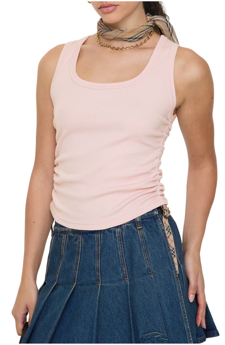 Burberry Festival Cotton Blend Tank Top, Main, color, Bouquet Pink