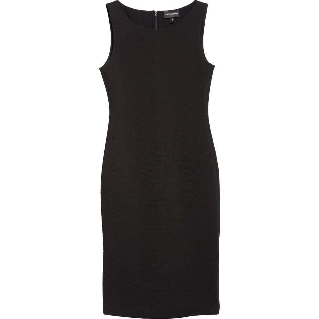 Emporio Armani Cotton Short Dress In Black
