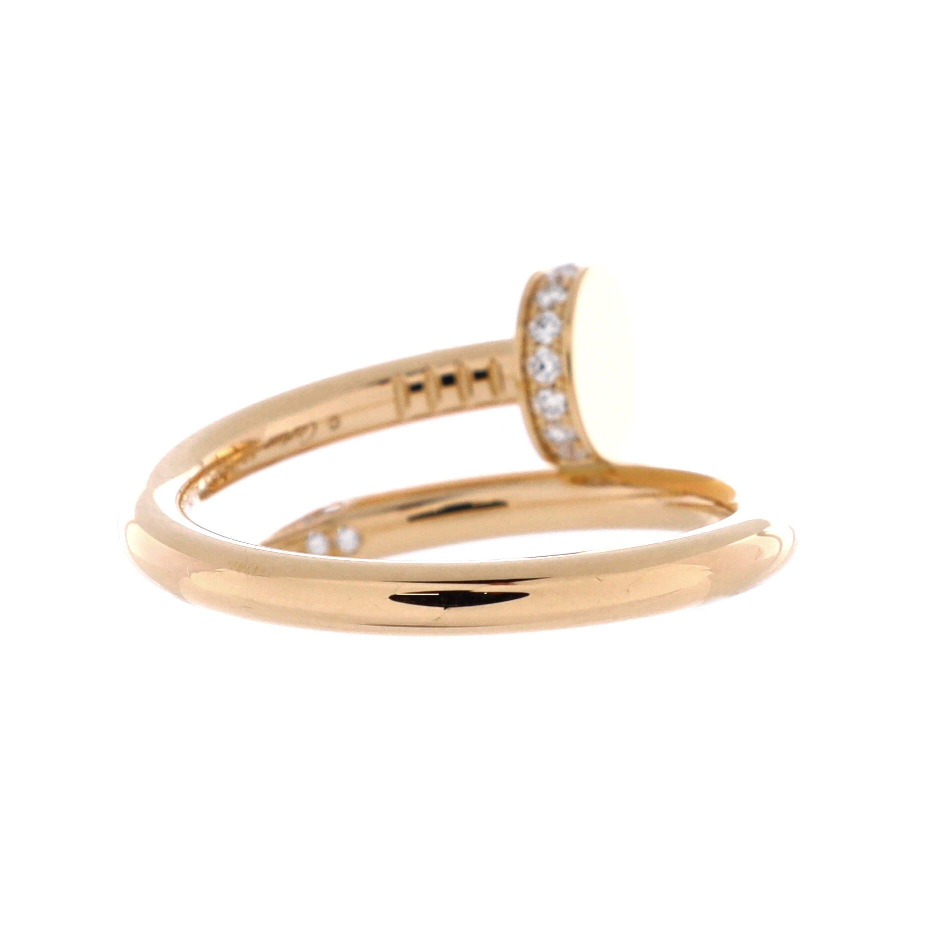 Juste un Clou Ring 18K Yellow Gold and Diamonds, Alternate, color, Metallic Gold