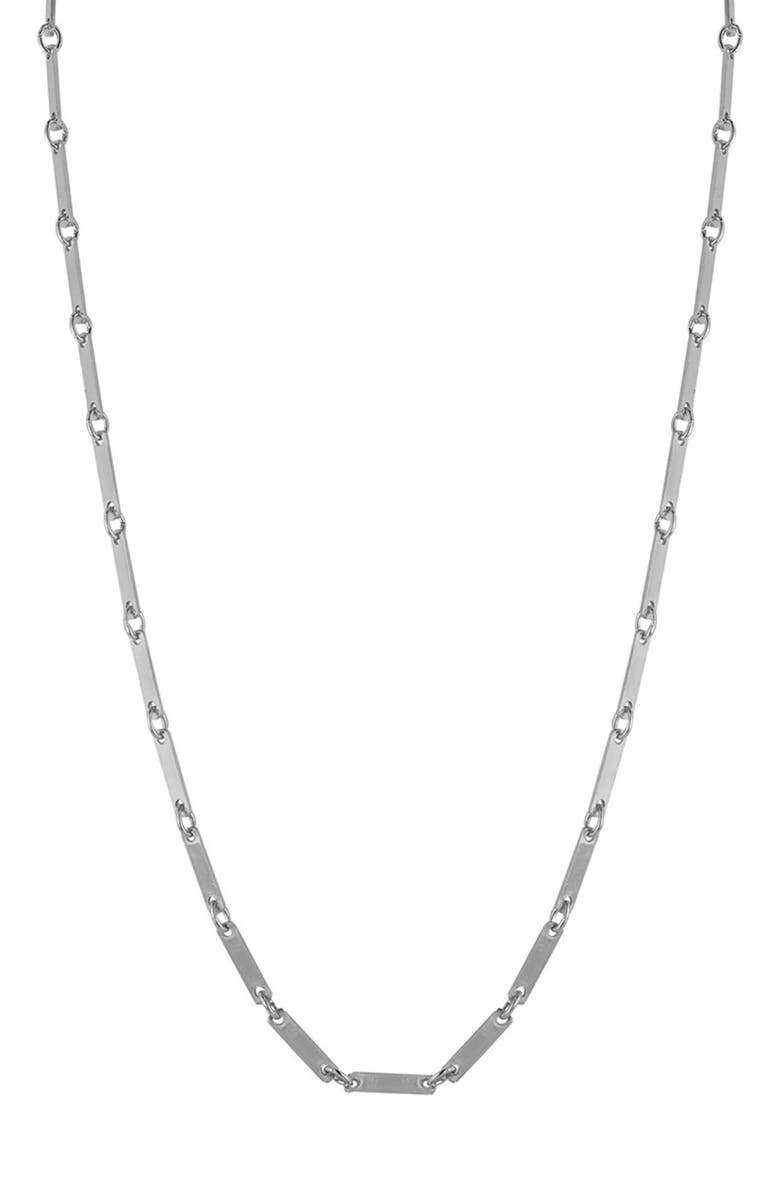 GLAZE JEWELRY Bar Chain Necklace, Main, color, Silver