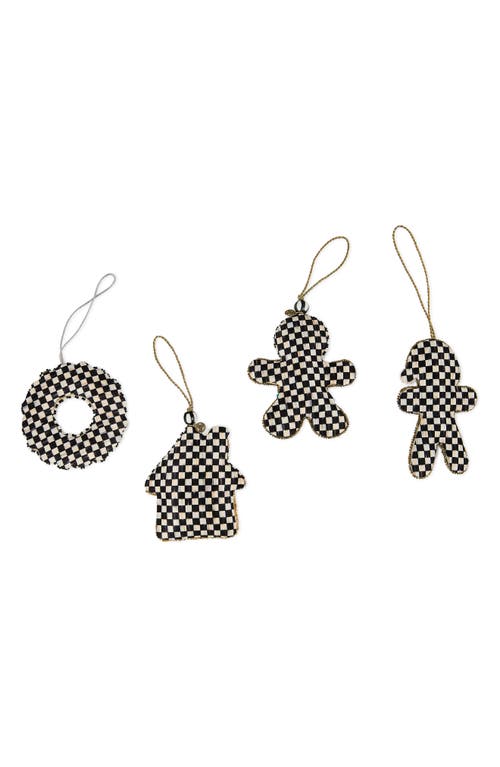 Mackenzie-childs Mackenzie Childs Set Of 4 Beaded Gingerbread Ornaments In Multi