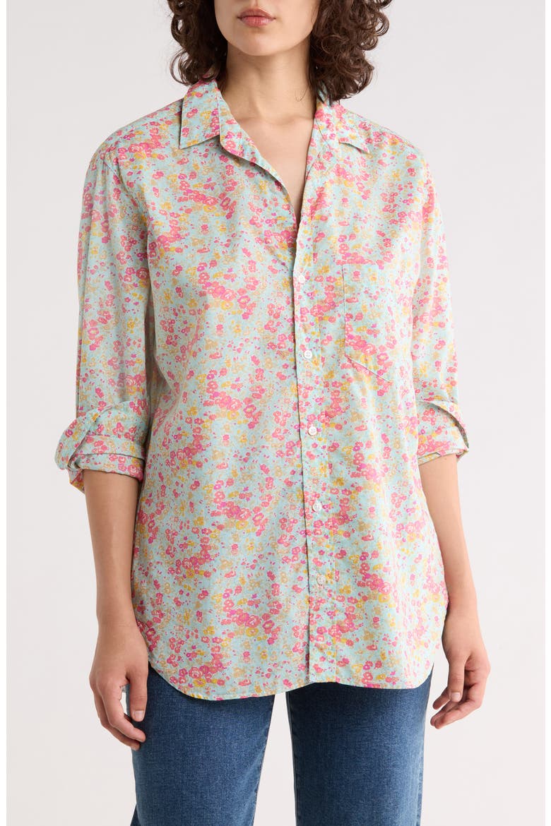 Relaxed Fit Button-Up Shirt, Main, color, PINK SEAFOAM FLORAL