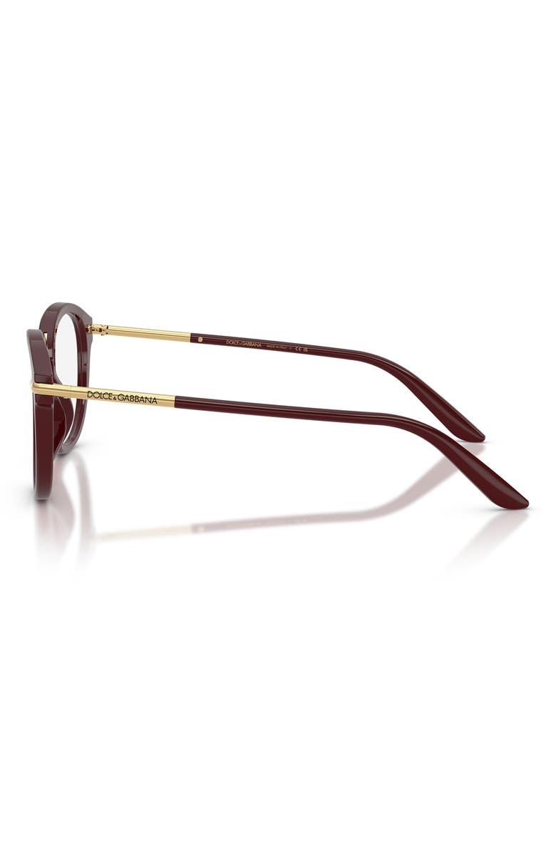 Dolce&Gabbana 53mm Phantos Optical Glasses, Alternate, color, Bordeaux / Demo Lens