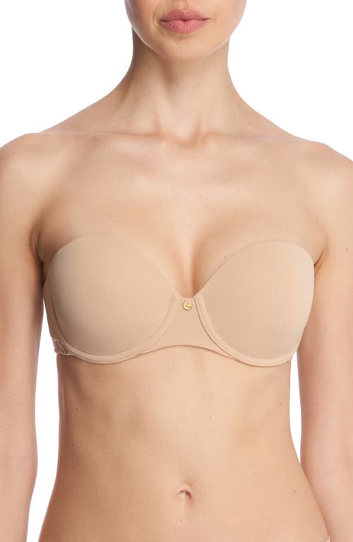 Natori Pure Luxe Strapless Contour Underwire Bra in Cafe at Nordstrom, Size 30G